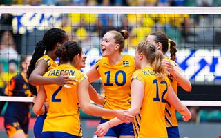Ny bl�gul volleyfest i �ngelholm i sommar