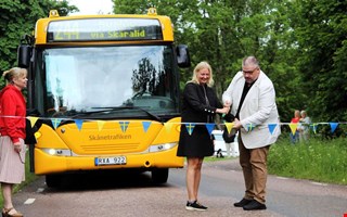 Nu rullar Skånetrafiken över Söderåsen