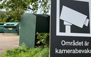 Kameror sätts upp på återvinningen