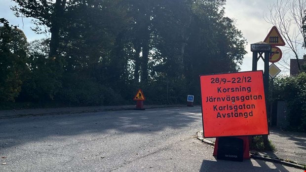Del av Karlsgatan i Teckomatorp avst�ngd