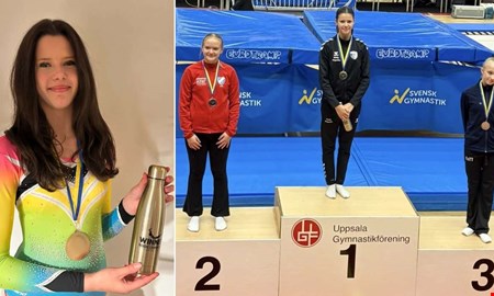 Molly tog guld i Nordiska mästerskapen i trampolin